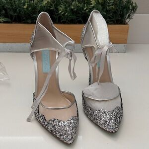 Betsy Johnson Silver Glitter Women's Shoes from 2015
